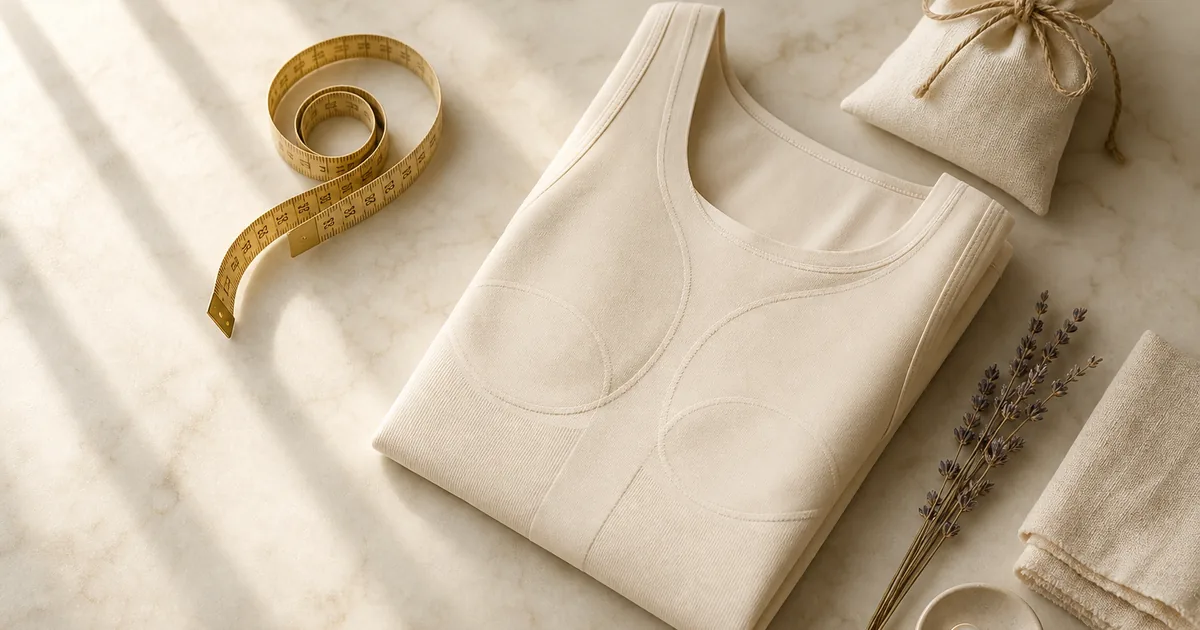 Soft cream seamless compression garment silhouette of a woman in natural light — premium reference for post-liposuction compression wear
