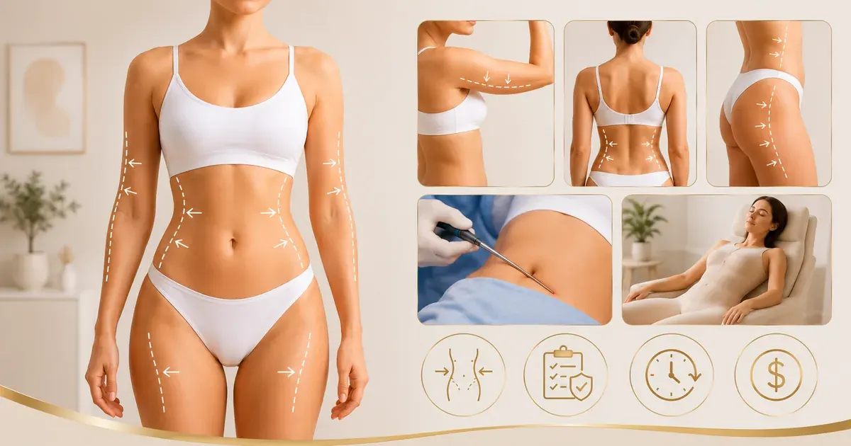 Cost comparison chart for full body liposuction across the United States, United Kingdom and Turkey in 2026